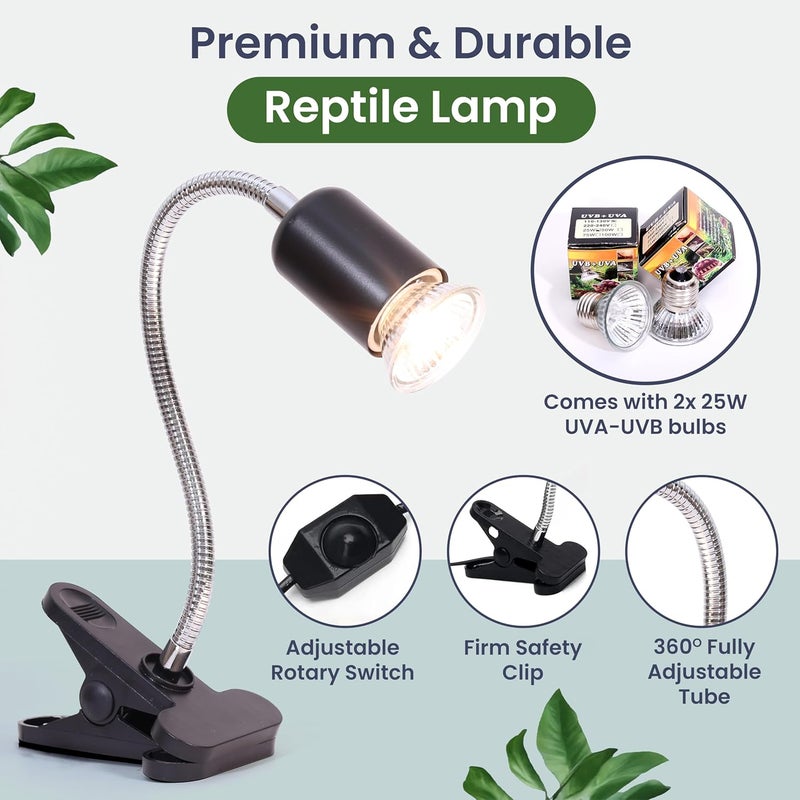 HYPESIDE Small Turtle Tank Kit for Aquatic Turtles – Complete Starter Habitat with Filter, UVB Lamp, Basking Platform, Plants – Turtle Aquarium Kit (Black) - Image 4